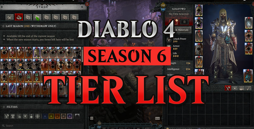 Diablo 4 Season 6 Tier List - Best Class & Build Ranked in D4 S6 2.0 PTR